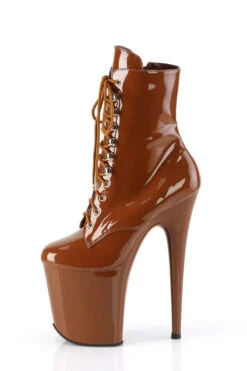 Pleaser USA Flamingo-1020 8inch Pleaser Boots - Patent Caramel -Famous Boot Store flamingo 1020 caml m05