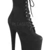 Pleaser USA Flamingo-1020FS Faux Suede 8inch Pleaser Boots - Black