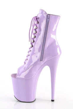 Pleaser USA Flamingo-1021 Peep Toe 8inch Pleaser Boots - Patent Lavender -Famous Boot Store flamingo 1021 lv m13 1