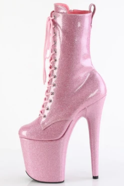 Pleaser USA Flamingo-1040GP 8inch Pleaser Boots - Baby Pink Glitter -Famous Boot Store flamingo 1040gp bpg m05 1