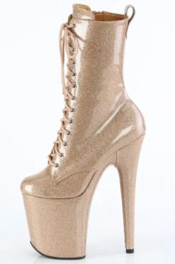 Pleaser USA Flamingo-1040GP 8inch Pleaser Boots - Gold Glitter -Famous Boot Store flamingo 1040gp gg m05 1