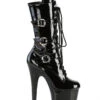Pleaser USA Flamingo-1053 8inch Pleaser Boots - Patent Black