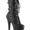 Pleaser USA Flamingo-1053 8inch Pleaser Boots - Matte Black