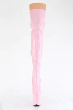 Pleaser USA Flamingo-3000 8inch Thigh High Pleaser Boots - Holographic Baby Pink -Famous Boot Store flamingo 3000hwr bphg m01
