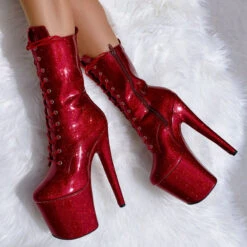 Hella Heels The Glitterati 8inch Boots - Kansass 9 Hella Heels The Glitterati 8inch Boots - Kansass -Famous Boot Store glitter 28