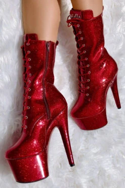 Hella Heels The Glitterati 7inch Boots - Kansass -Famous Boot Store glitter 46