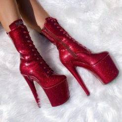 Hella Heels The Glitterati 8inch Boots - Kansass 11 Hella Heels The Glitterati 8inch Boots - Kansass -Famous Boot Store glitter 64