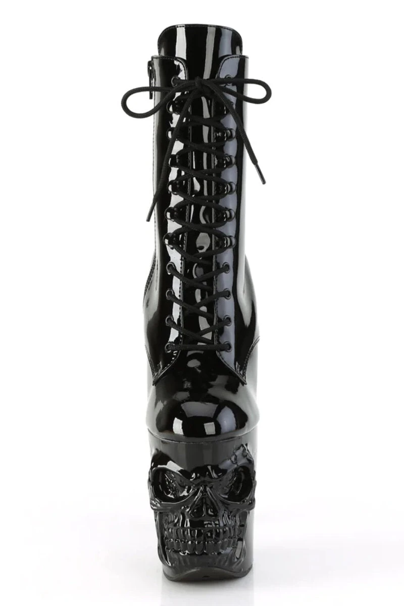 Pleaser USA Rapture-1020 8inch Pleaser Boots - Patent Black 2 Pleaser USA Rapture-1020 8inch Pleaser Boots - Patent Black - Image 2