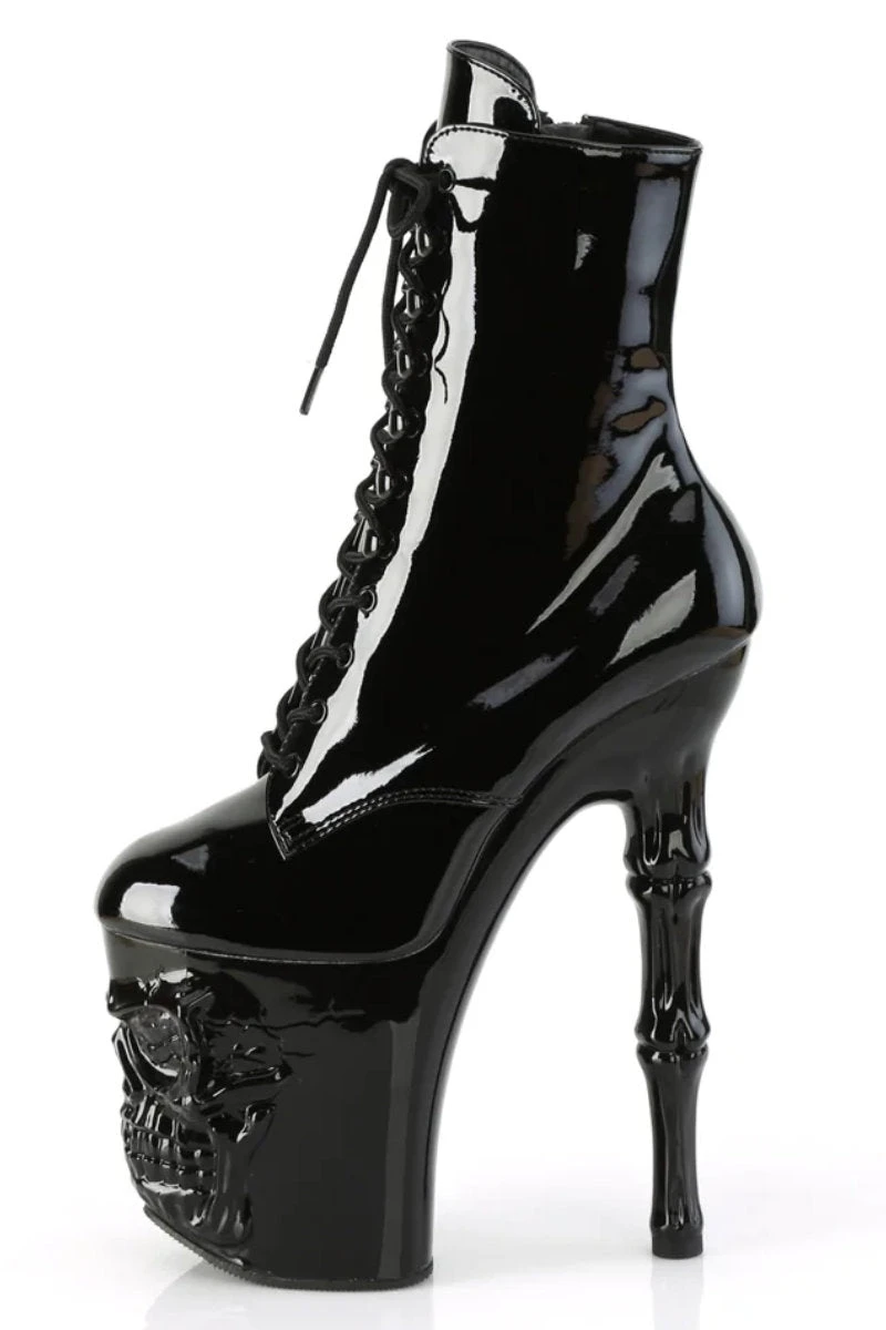 Pleaser USA Rapture-1020 8inch Pleaser Boots - Patent Black 4 Pleaser USA Rapture-1020 8inch Pleaser Boots - Patent Black - Image 4