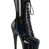 Pleaser USA Adore-1040WR 7inch Pleaser Boots - Holographic Black